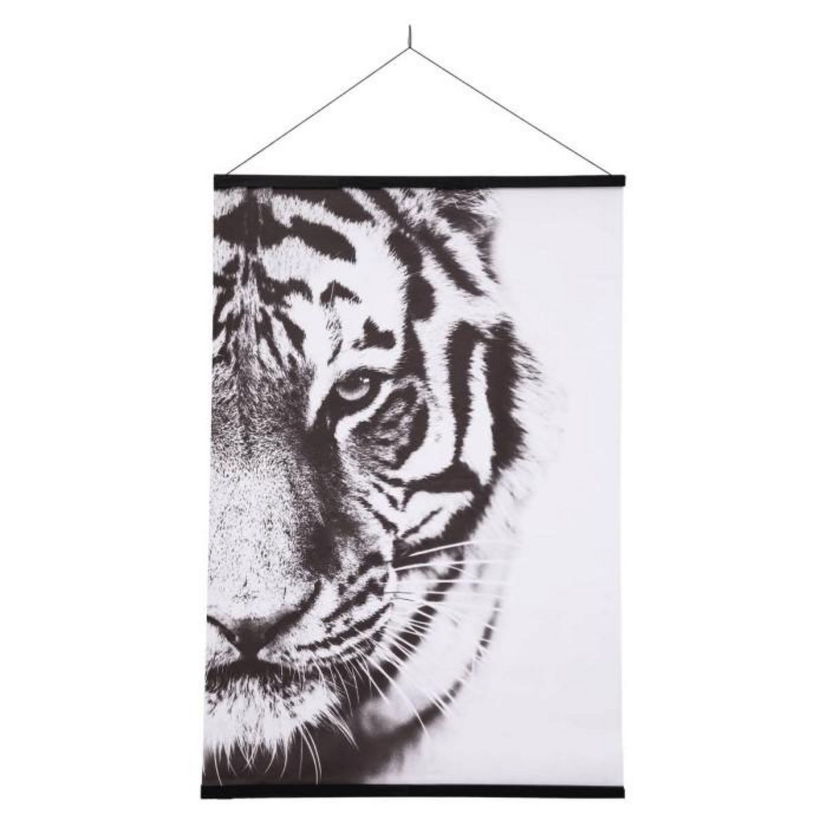 ATMOSPHERA Toile Suspendue Imprimée  Tigre  73x100cm Noir