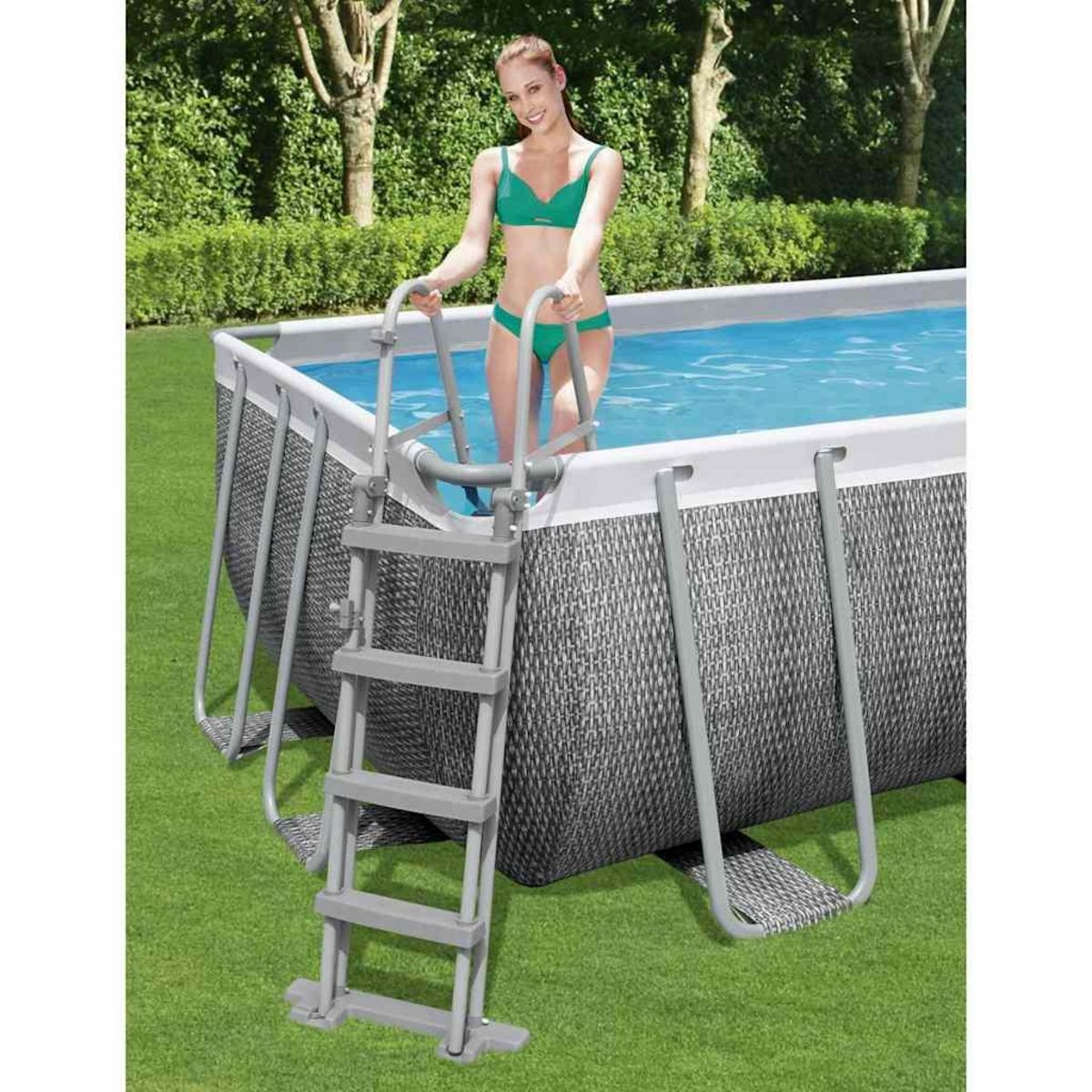 BESTWAY Bestway Echelle de piscine a 4 marches Flowclear 122 cm