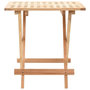 Voir la diapositive 4 : VIDAXL Table d'appoint pliante 50 x 50 x 49 cm Bois de noyer massif