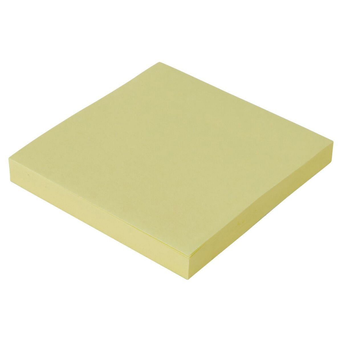 AUCHAN Bloc de 100 notes repositionnables 75x75mm jaune pastel