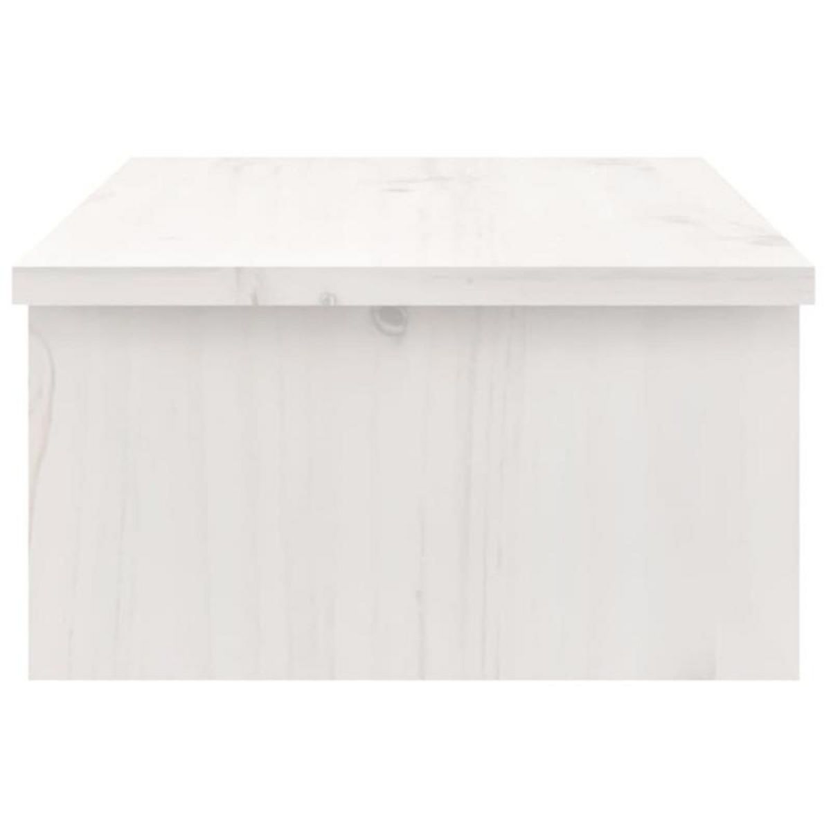 VIDAXL Support de moniteur Blanc 50x27x15 cm Bois de pin solide