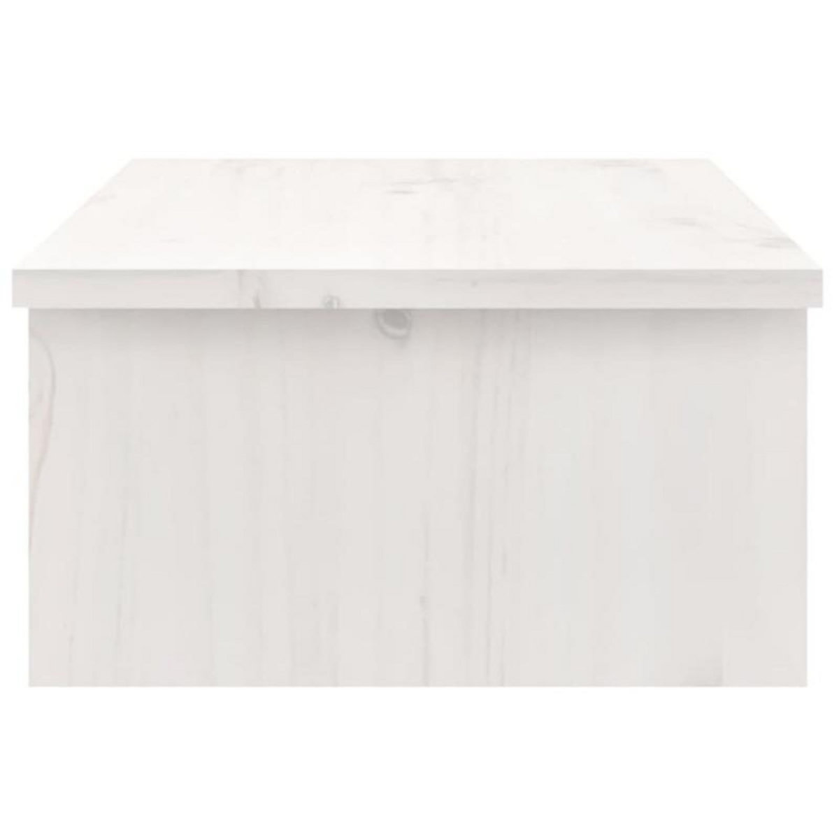 VIDAXL Support de moniteur Blanc 50x27x15 cm Bois de pin solide