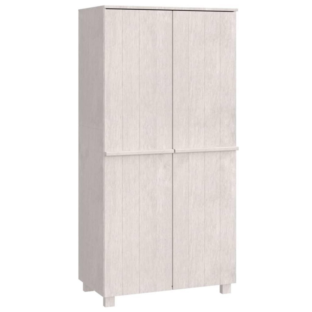 VIDAXL Garde-robe HAMAR Blanc 89x50x180 cm Bois massif de pin