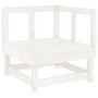 Voir la diapositive 5 : VIDAXL Salon de jardin 3 pcs blanc bois massif de pin