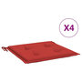 Voir la diapositive 2 : VIDAXL Coussins de chaise jardin lot de 4 rouge 40x40x3cm tissu oxford