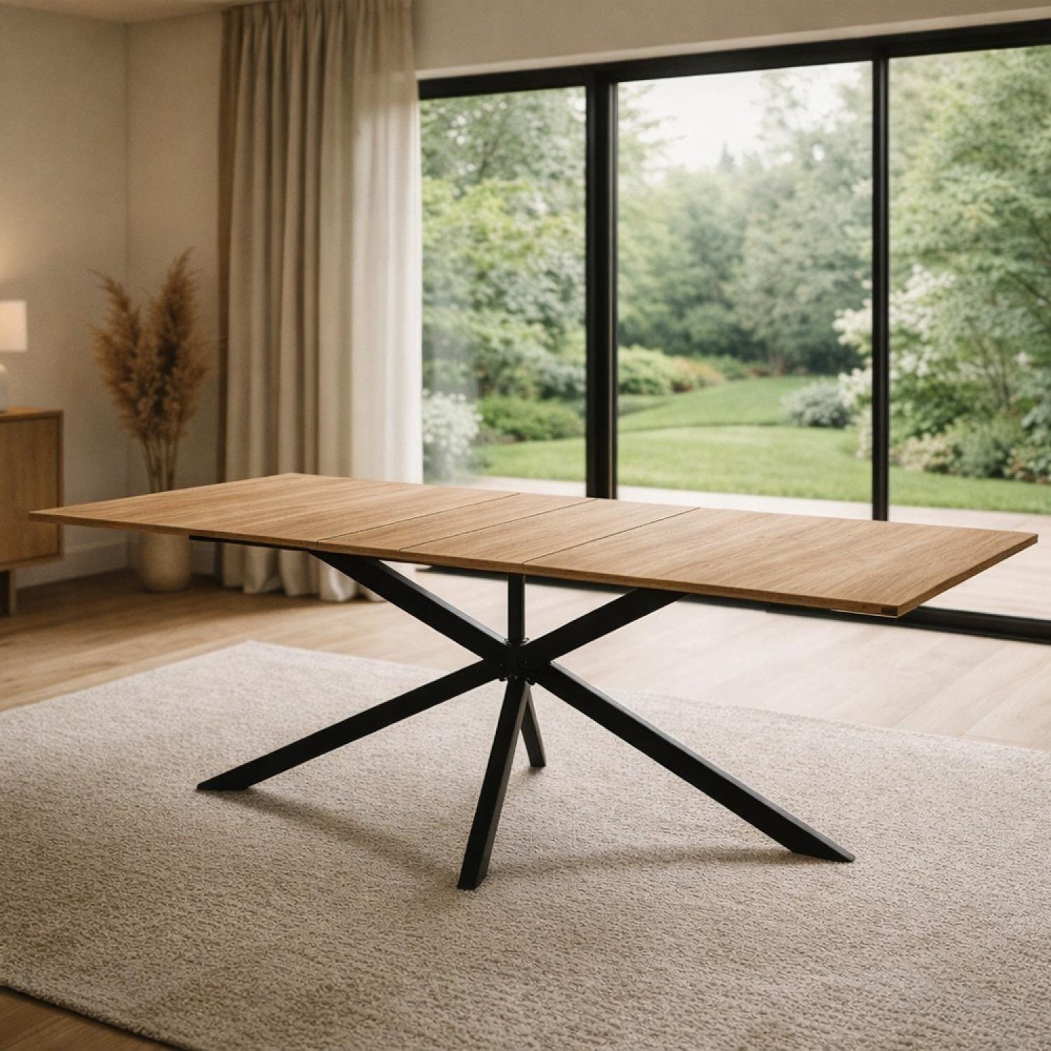 Voir la diapositive 2 : CONCEPT USINE Table extensible 8-10 personnes effet bois 235cm bria