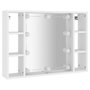 Voir la diapositive 3 : VIDAXL Armoire a miroir avec LED Blanc 76x15x55 cm