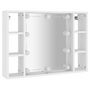 Voir la diapositive 3 : VIDAXL Armoire a miroir avec LED Blanc 76x15x55 cm