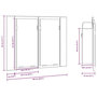 Voir la diapositive 6 : VIDAXL Armoire a miroir a LED de bain Chene sonoma 60x12x45 Acrylique