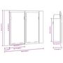 Voir la diapositive 6 : VIDAXL Armoire a miroir a LED de bain Chene sonoma 60x12x45 Acrylique