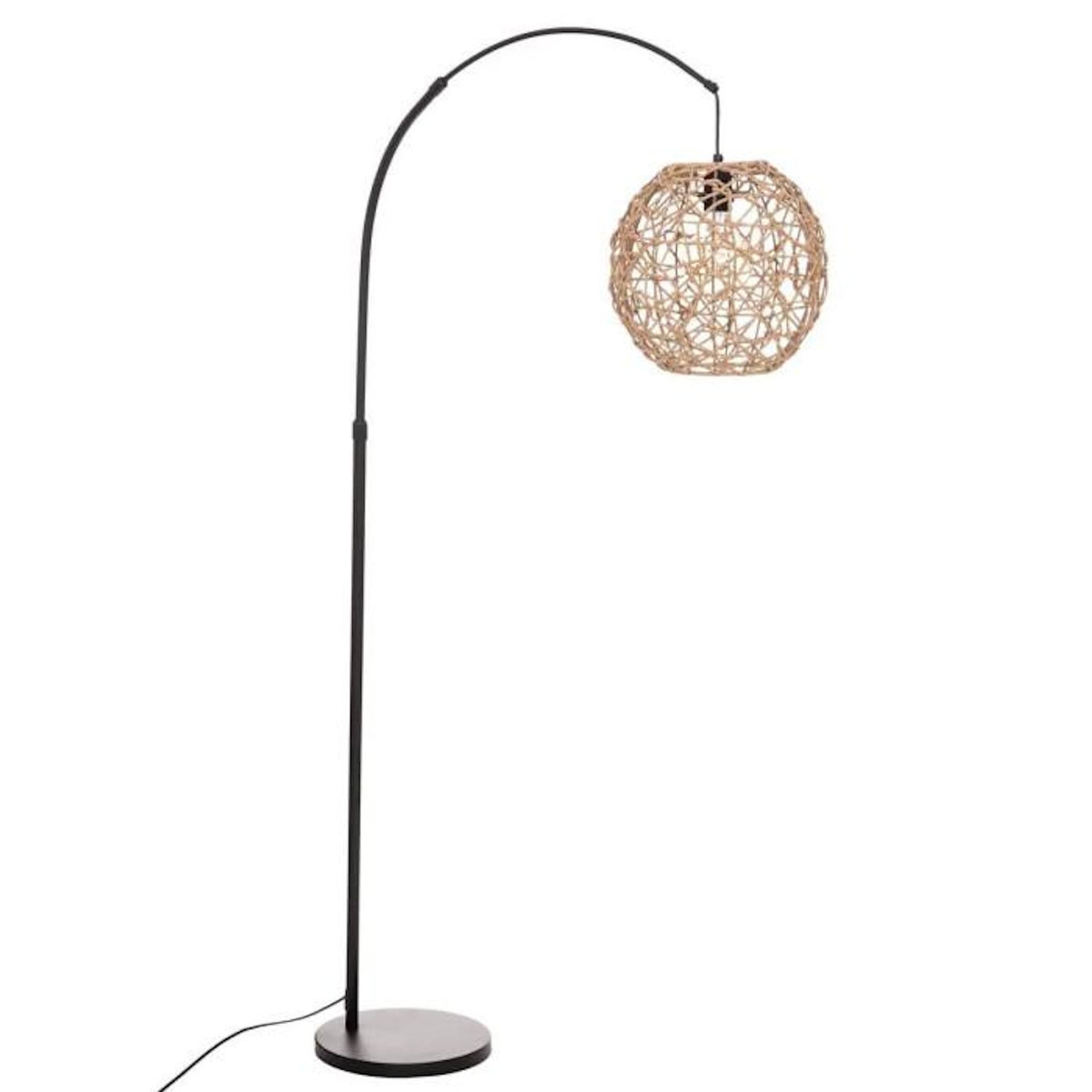 ATMOSPHERA Lampadaire Arc Design  Raahe  180cm Noir
