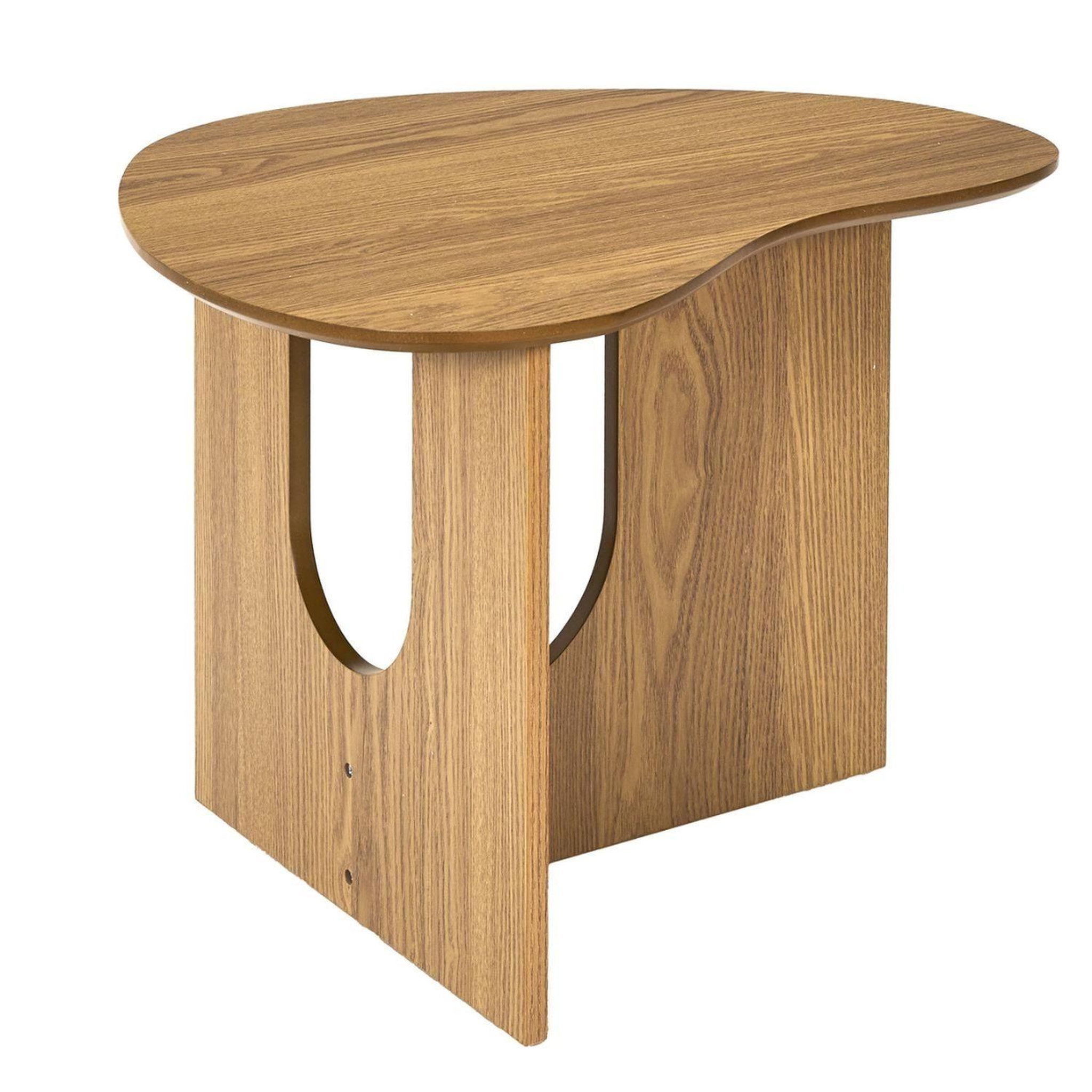 Voir la diapositive 3 : The Home Deco Factory Table d'appoint asymétrique en bois calypso - beige