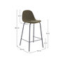 Voir la diapositive 4 : Rendez vous déco Lot de 2 chaises pour îlot central 65 cm en cuir synthétique kaki-Henrik