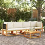 VIDAXL Salon de jardin avec coussins 4 pcs bois d'acacia massif