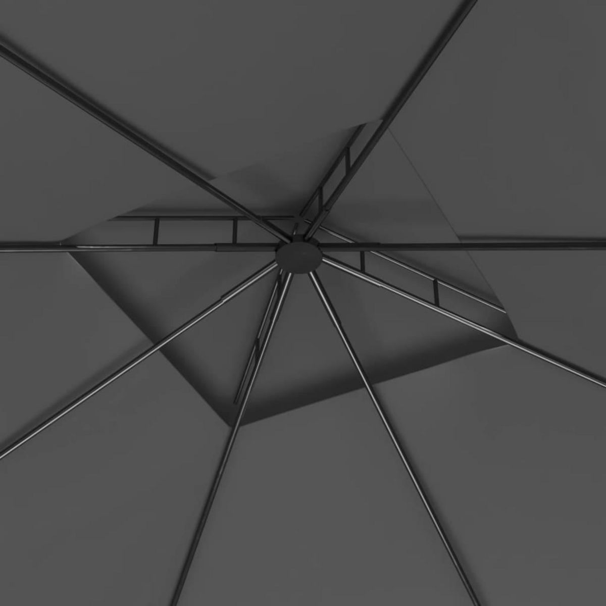 VIDAXL Belvedere 3x3x2,7 m Anthracite 160 g/m^2