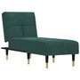 Voir la diapositive 2 : VIDAXL Chaise longue vert fonce velours
