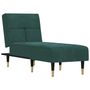 Voir la diapositive 2 : VIDAXL Chaise longue vert fonce velours