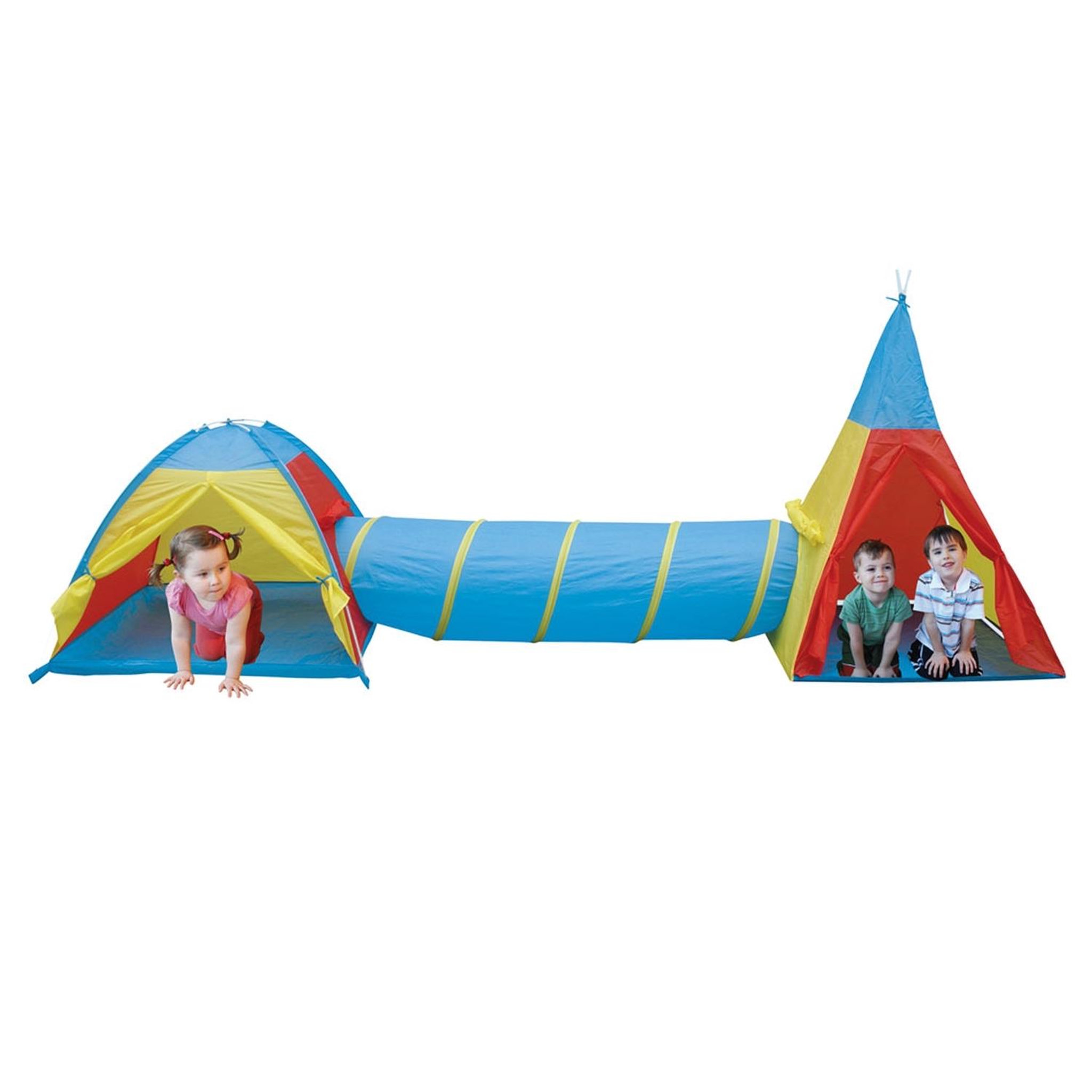 Voir la diapositive 2 : SPIELMAUS Set de tentes Aventure avec Tunnel