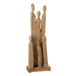 Paris Prix Statuette Déco en Bois  'Groupe de Personnages  60cm Naturel