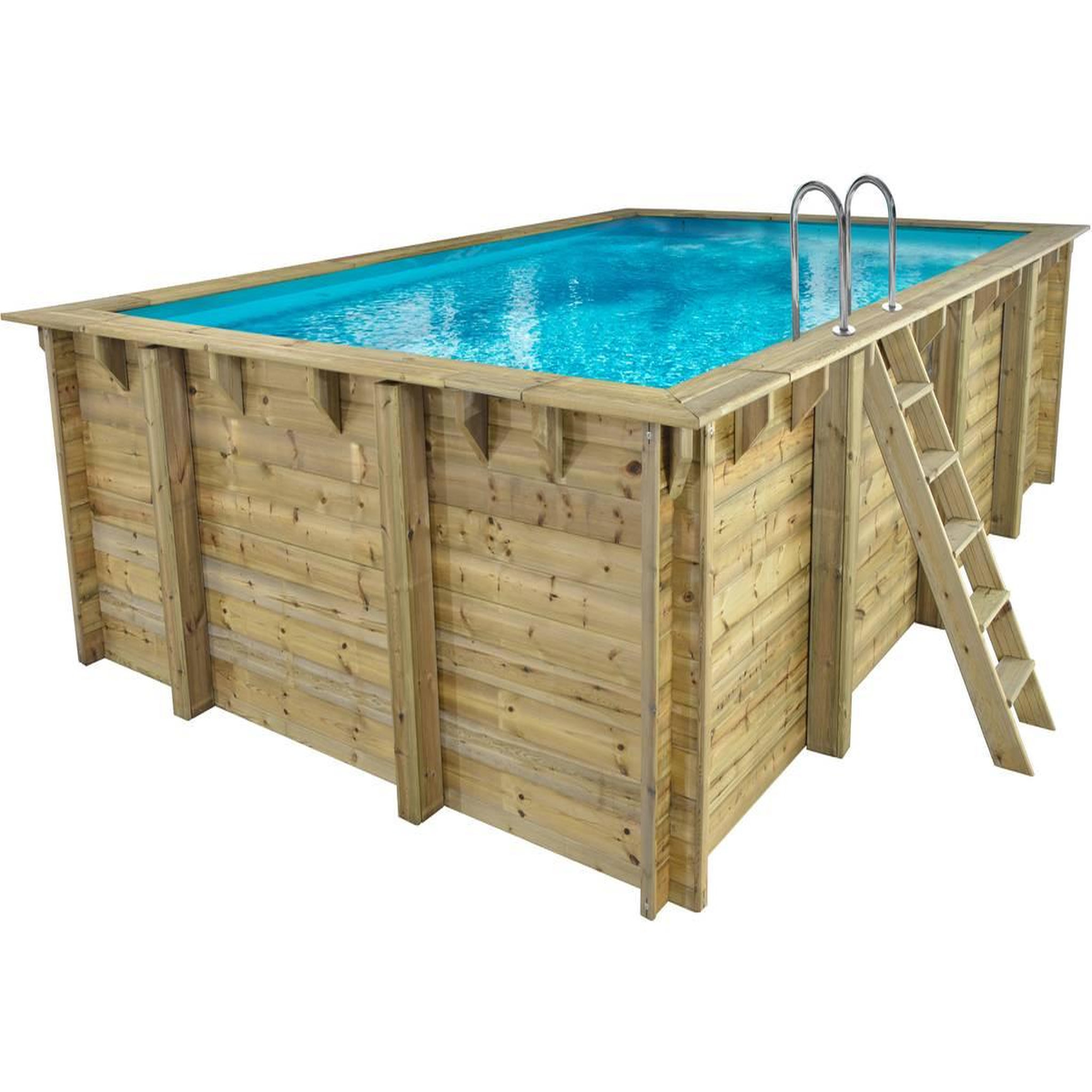 Voir la diapositive 2 : Habitat et Jardin Piscine bois rectangle   panama  - 6.20 x 4.10 x 1.45 m