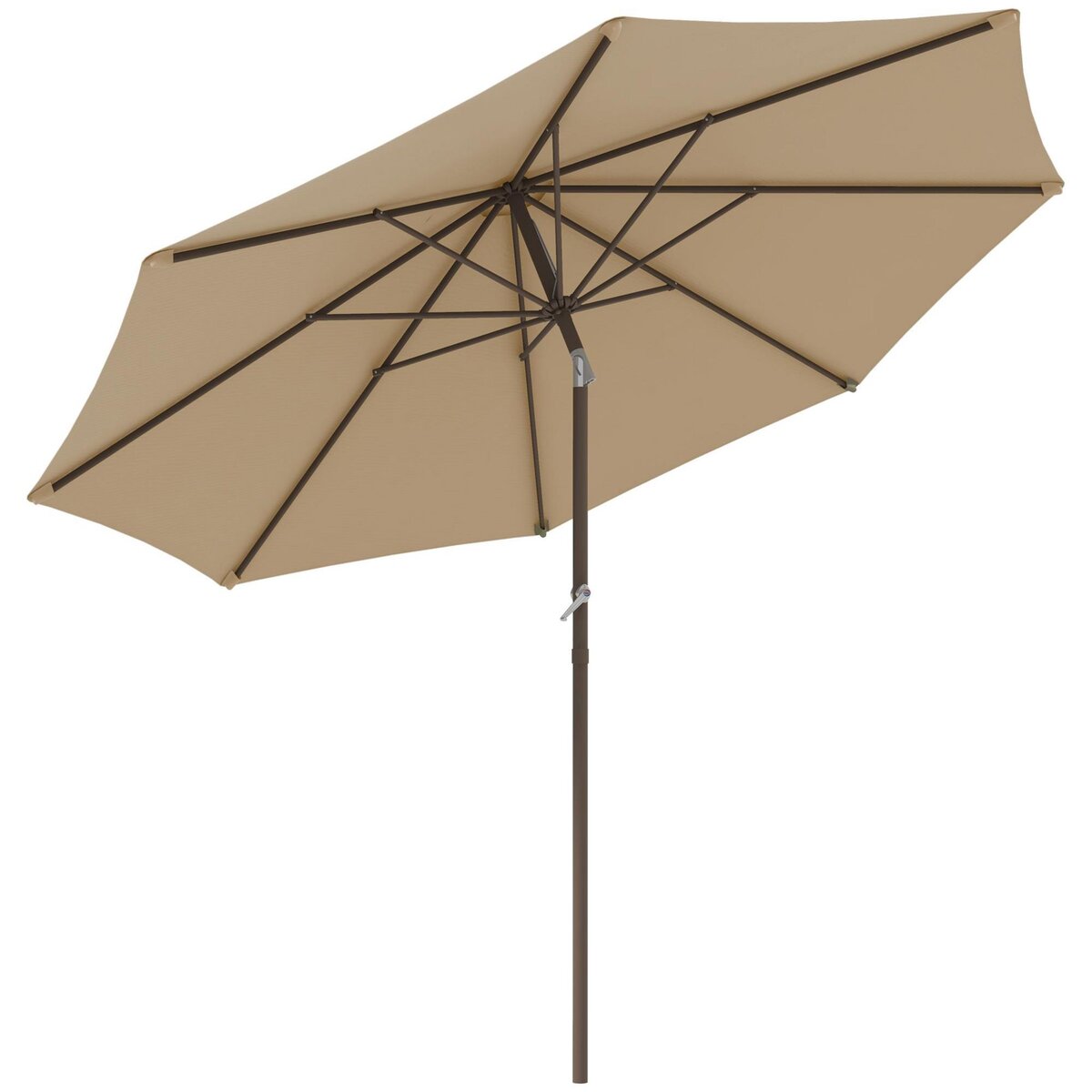 OUTSUNNY Parasol inclinable de jardin Ø 2,63 m métal polyester beige