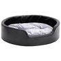 Voir la diapositive 2 : VIDAXL Lit pour chiens Noir et gris 69x59x19 cm Peluche et similicuir