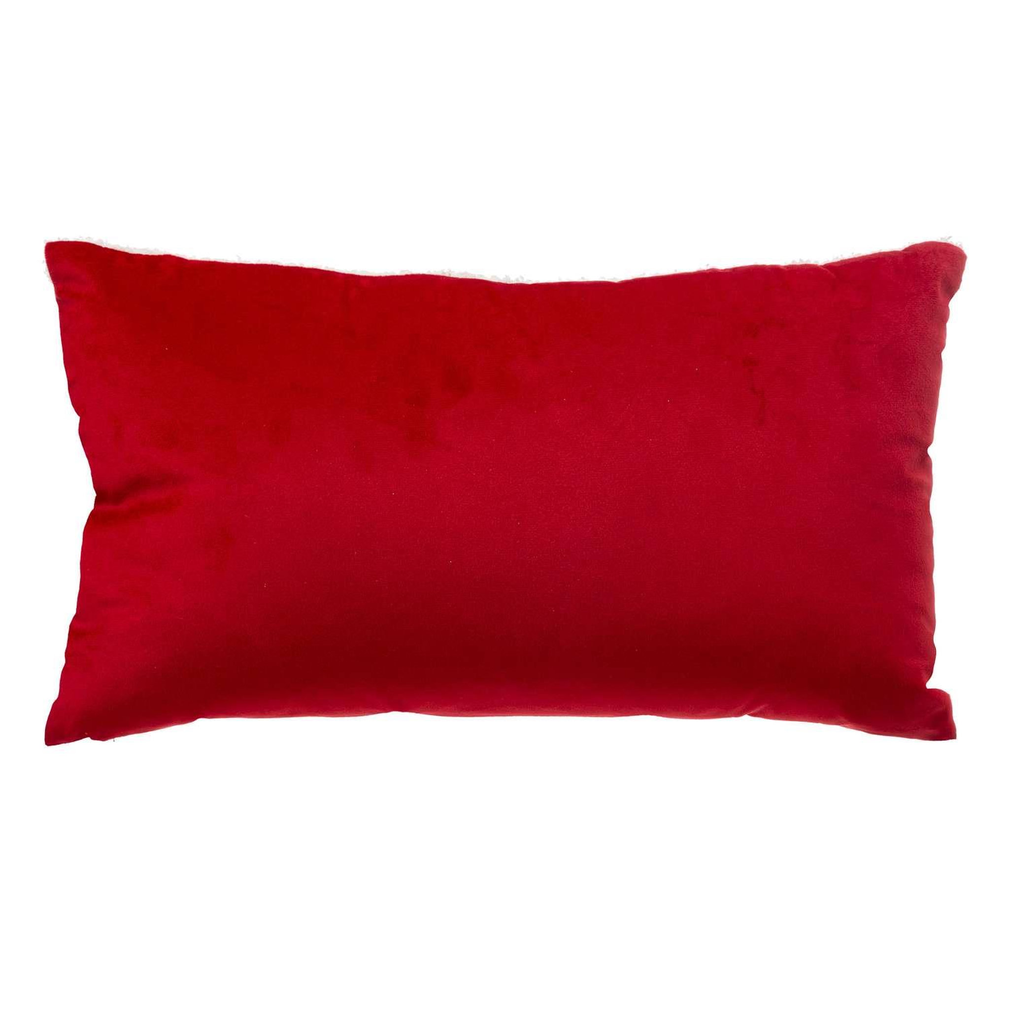 Voir la diapositive 3 : ATMOSPHERA Coussin lettre au père noël - 50 x 30 cm - blanc et rouge