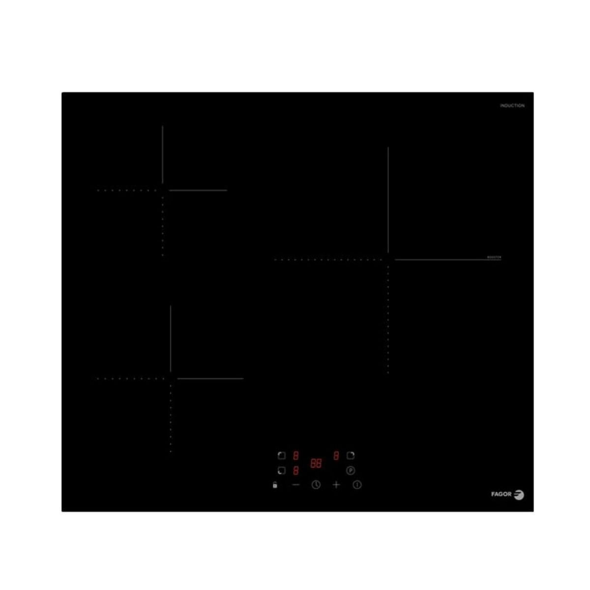 Fagor Table de cuisson induction 59cm 3 feux 6200w noir - FAI3531