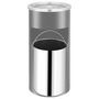 Voir la diapositive 4 : VIDAXL Poubelle a cendrier murale Acier 26 L Noir