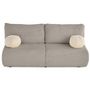 Voir la diapositive 4 : BEST MOBILIER Marvin - canapé 3 places convertible et coffre en fausse fourrure côtelée avec 2 coussins boule inclus