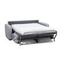 Voir la diapositive 3 : Canapé système couchage rapide 3 places en tissu gris clair CAROLE