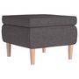 Voir la diapositive 2 : VIDAXL Tabouret avec pieds en bois Gris fonce Tissu
