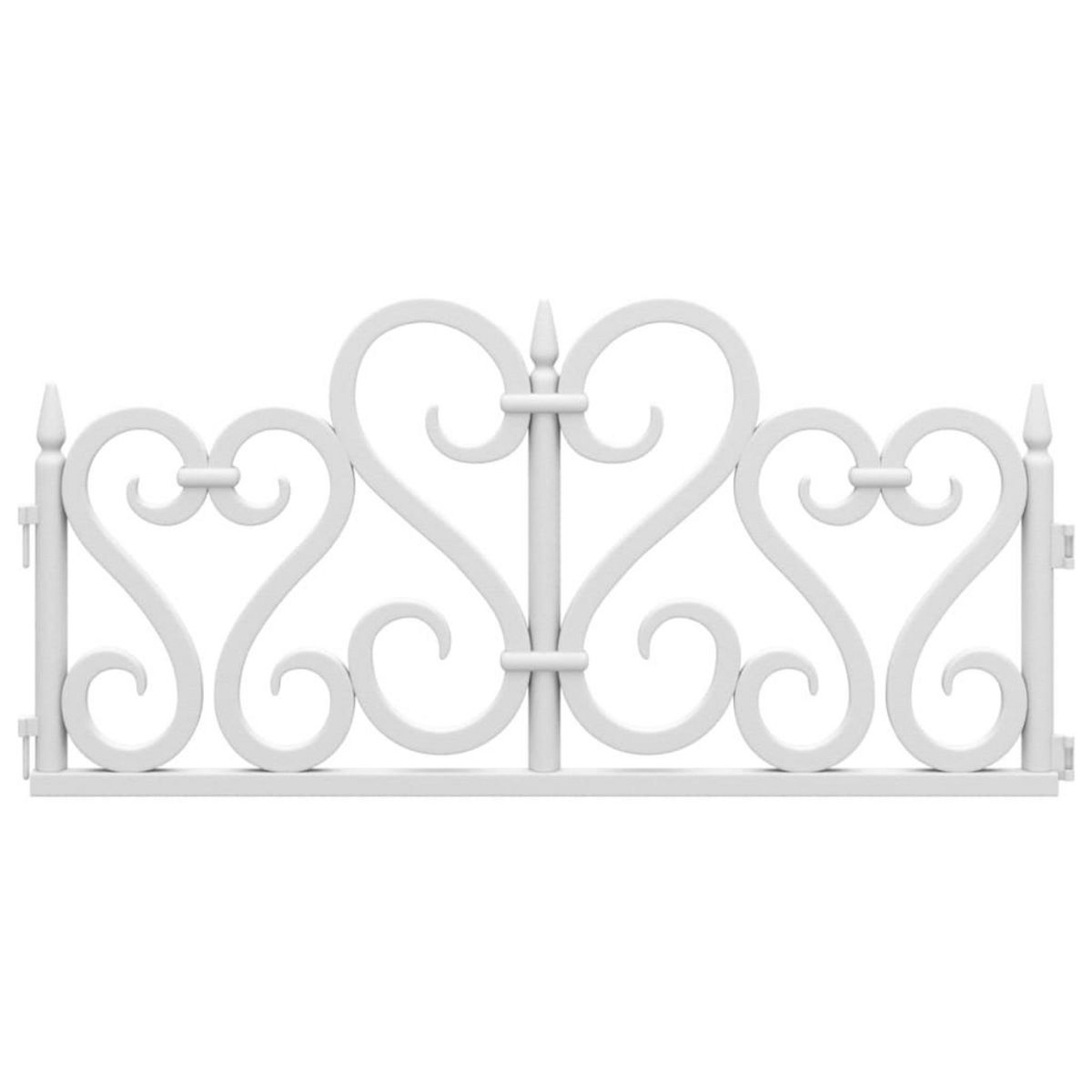 VIDAXL Bordures de pelouse 17 pcs Blanc 10 m PP