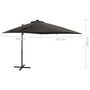 Voir la diapositive 6 : VIDAXL Parasol de jardin en porte-a-faux avec mat et lumieres LED