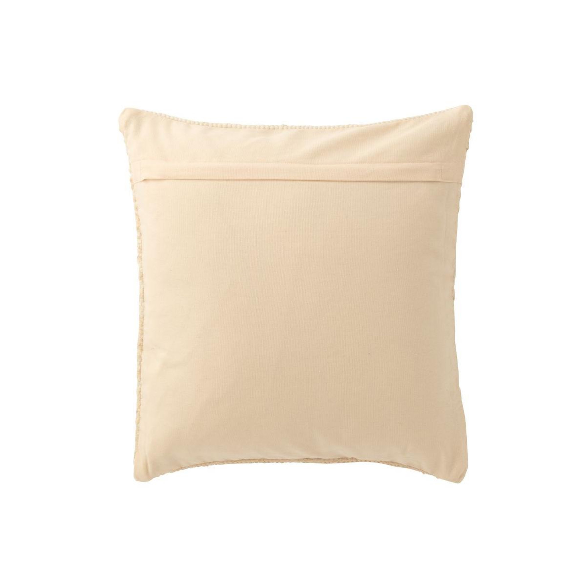 Voir la diapositive 2 : J-LINE Coussin déco en coton  breeze  50x50cm crème & saumon