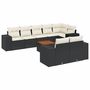 Voir la diapositive 2 : VIDAXL Salon de jardin 9 pcs avec coussins noir resine tressee