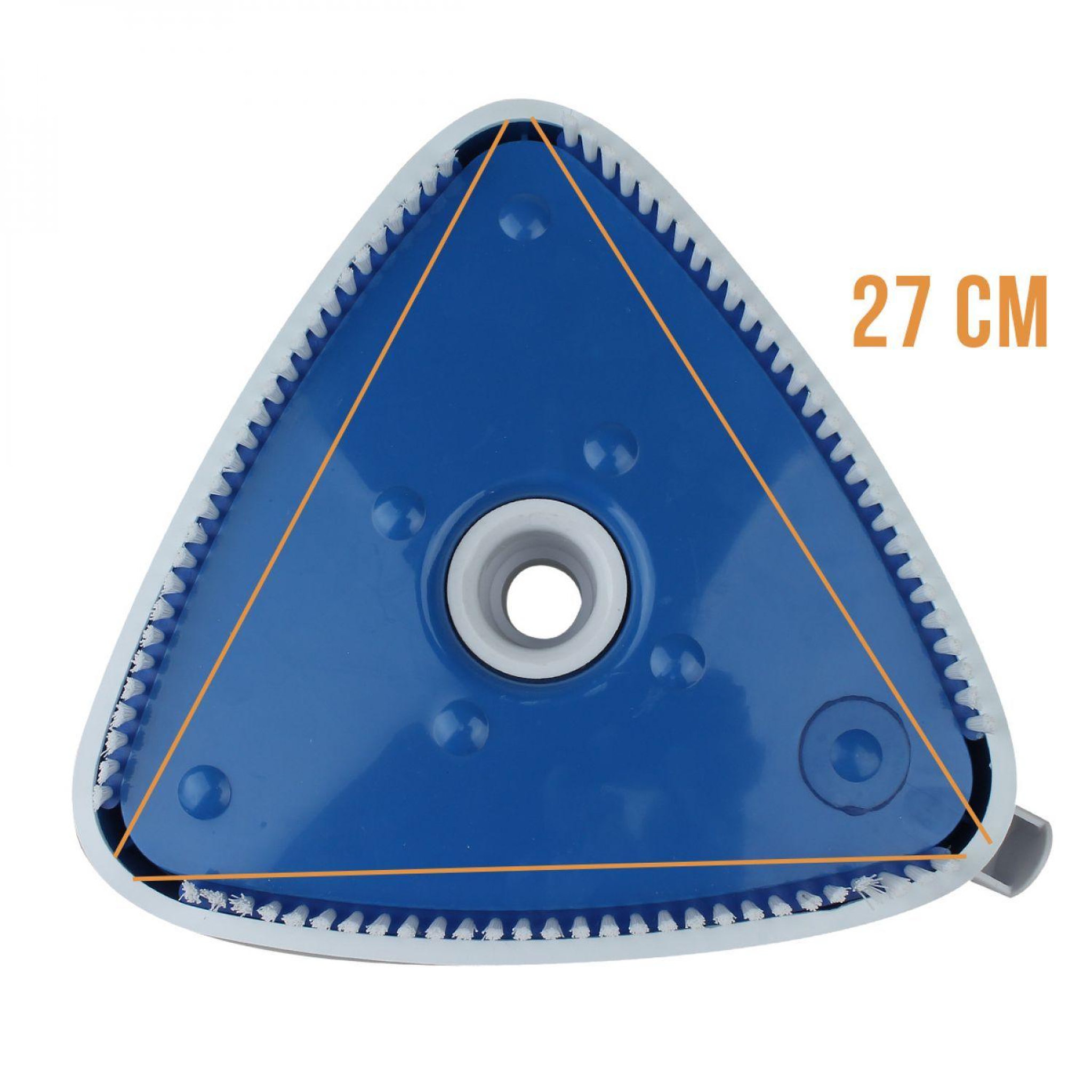 Voir la diapositive 2 : LINXOR Tête de balai aspirant triangulaire bleu pour manche standard et télescopique