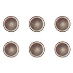 BJORN Assiette IRIS Ø16cm - 6 pièces - Marron sauvage