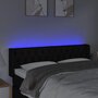 VIDAXL Tete de lit a LED Noir 163x16x78/88 cm Tissu