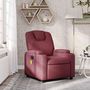 Voir la diapositive 1 : VIDAXL Fauteuil de massage inclinable Rouge bordeaux Tissu