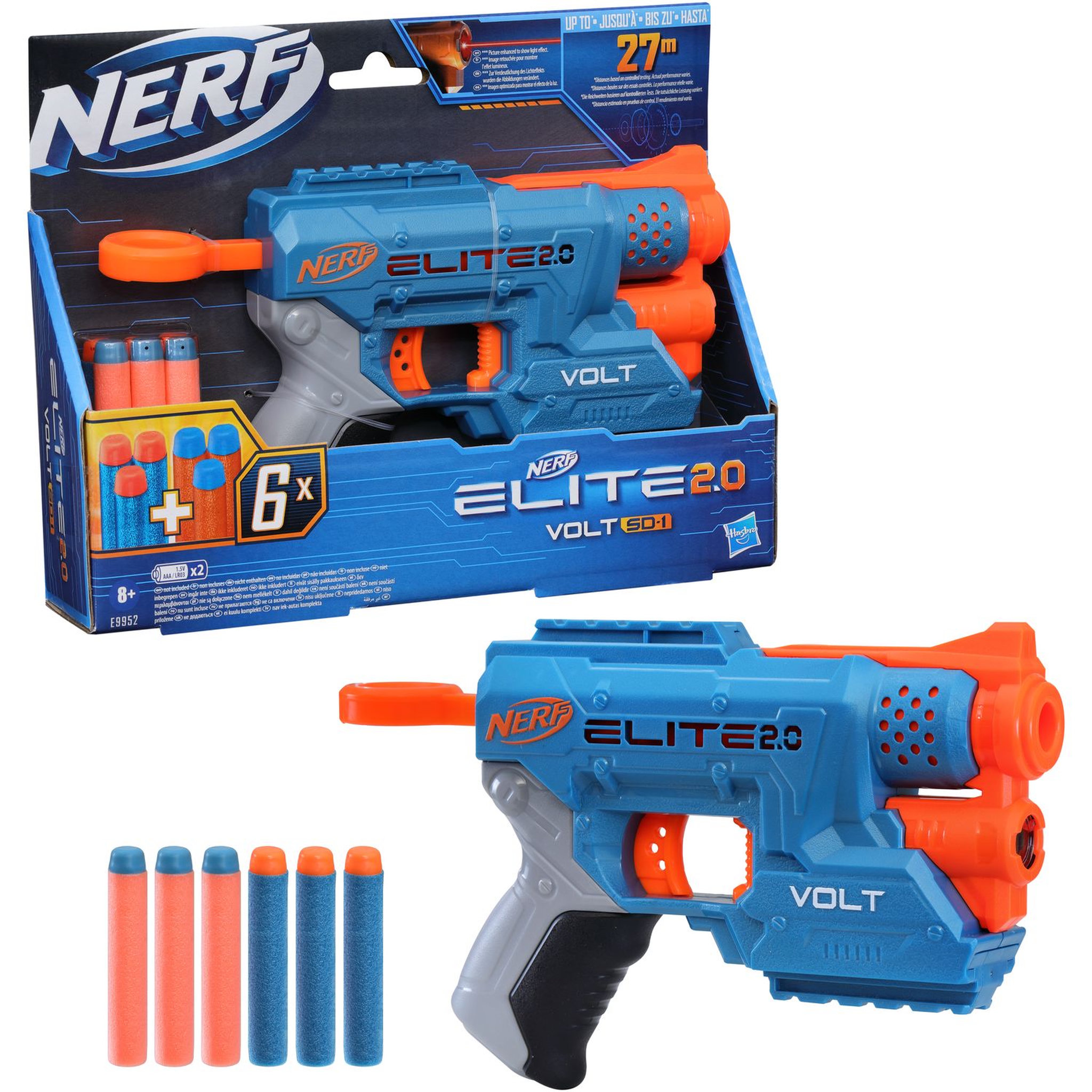 Voir la diapositive 2 : HASBRO Pistolet Elite 2.0 Volt SD-1 Nerf