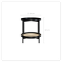 Voir la diapositive 4 : Rendez vous déco Table basse en cannage et bois de mindi noir D49 cm-Lukut