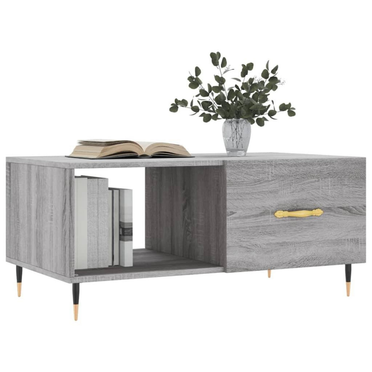 VIDAXL Table basse sonoma gris 90x50x40 cm bois d'ingenierie