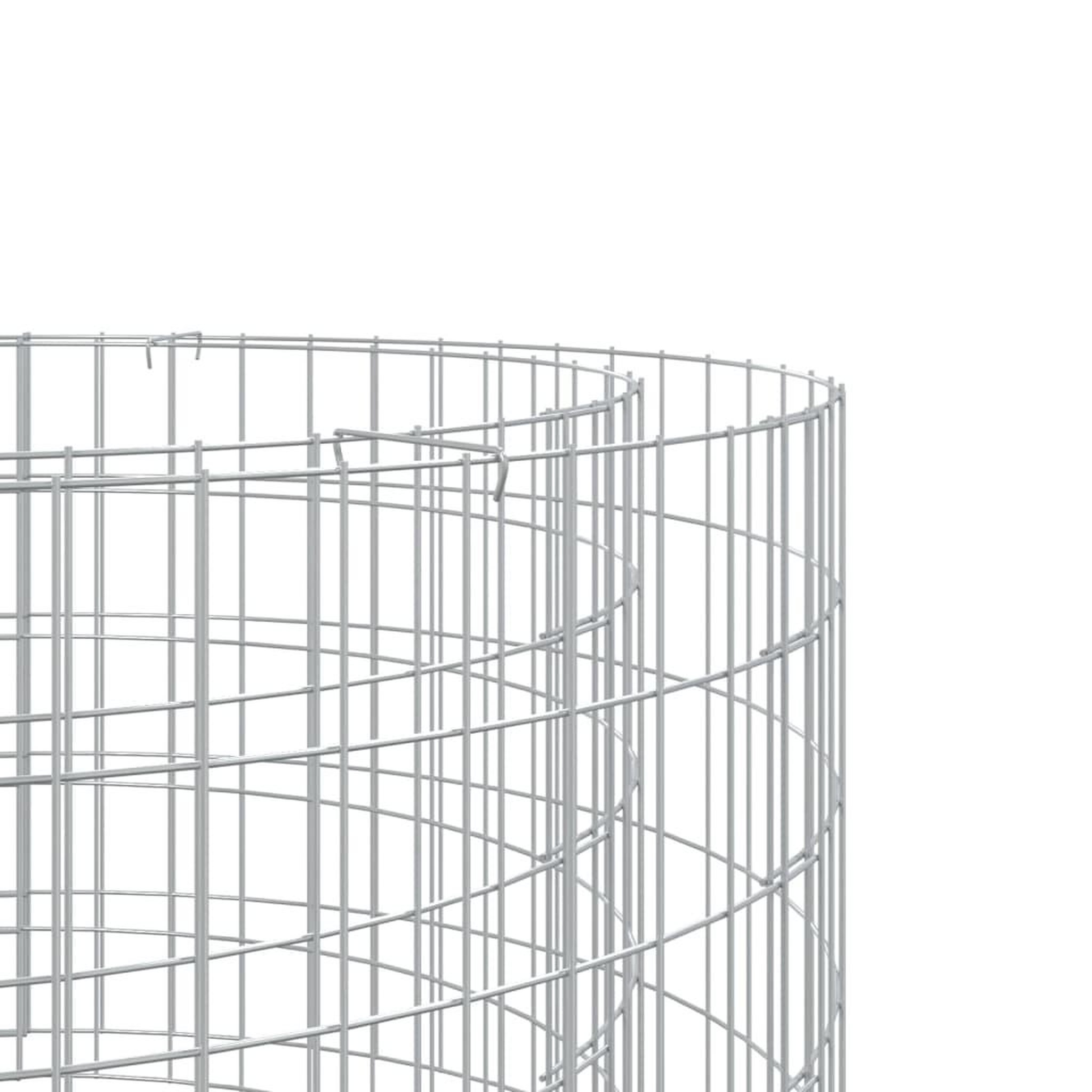 Voir la diapositive 4 : VIDAXL Foyer en gabion Ø 100 cm fer galvanise