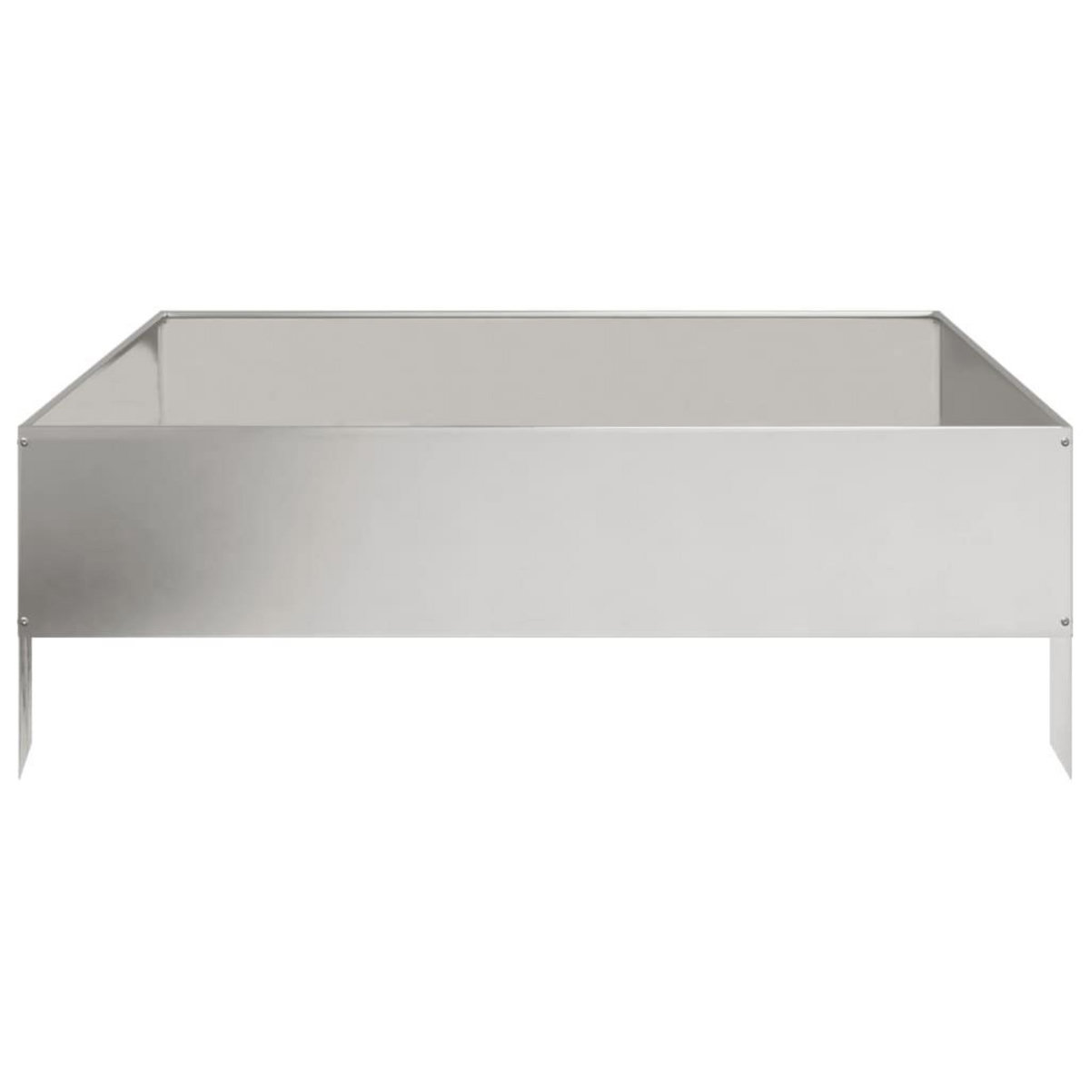 VIDAXL Lit sureleve de jardin 100x100x33,5 cm acier inoxydable