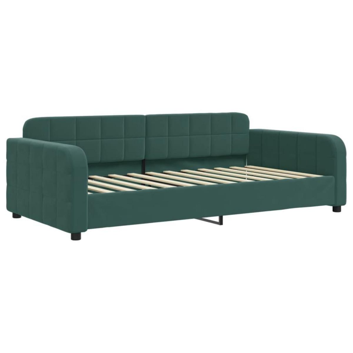 VIDAXL Lit de repos sans matelas vert fonce 90x200 cm velours