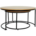 Habitat et Jardin Lot de 2 tables basses gigognes  Wen  - Marron