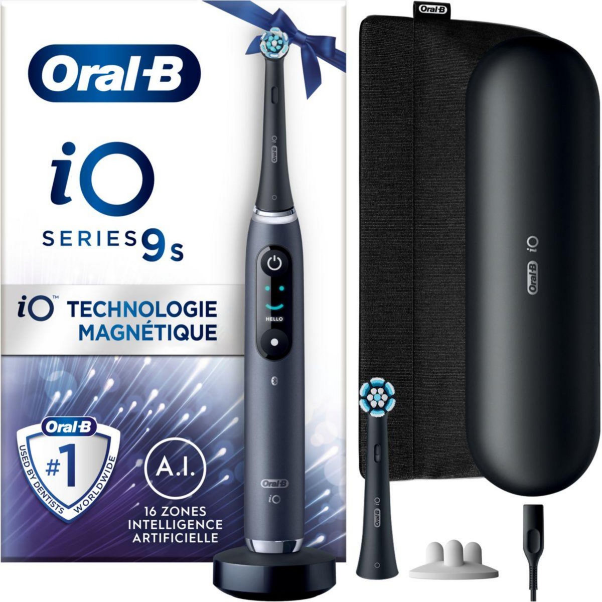 ORAL B Brosse à dents électrique IO 9 black edition cadeau