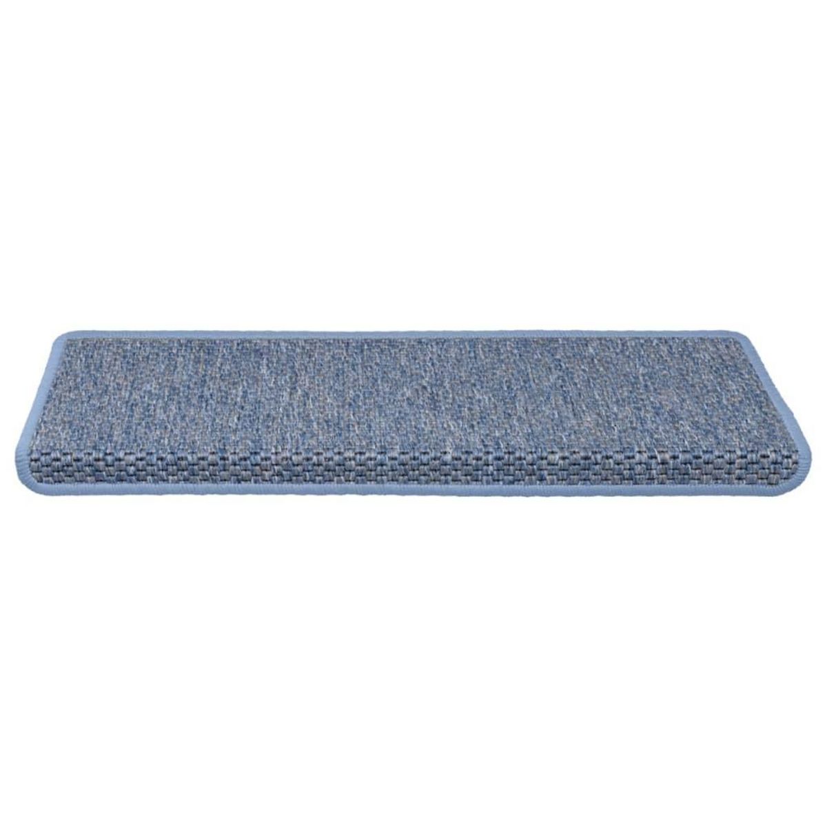VIDAXL Tapis d'escalier autocollants 15 pcs 65x21x4 cm Bleu