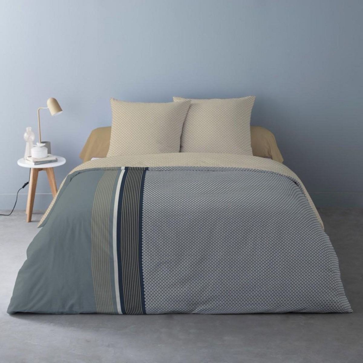 Dourev Housse de couette 240x220 JIRO + 2 taies matière Polaire